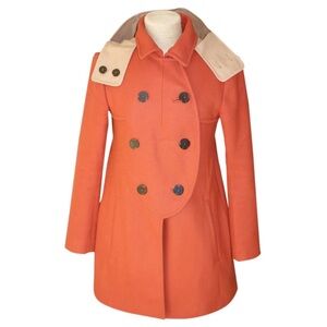 Carven Wool Coat with Removable Hood
